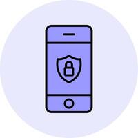 Mobile Security Vecto Icon vector