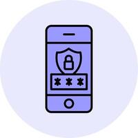 Mobile Security Vecto Icon vector