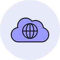 World Cloud Vecto Icon vector