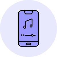 móvil música jugador vecto icono vector