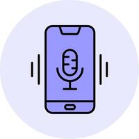 Mobile Voice Assistant Vecto Icon vector