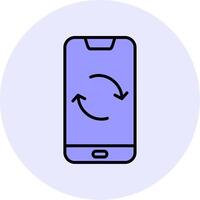 Smartphone Data Sync Vecto Icon vector