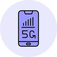 5g teléfono inteligente vecto icono vector