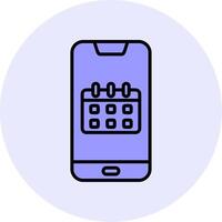 teléfono inteligente calendario vecto icono vector