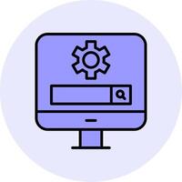 Computer Search Engine Vecto Icon vector