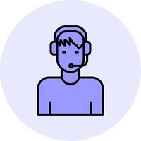 Customer Service Agent Vecto Icon vector