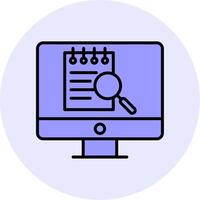 File Search Computer Vecto Icon vector