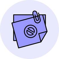 Sticky Notes Ban Vecto Icon vector