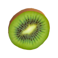 AI generated Fresh sliced kiwi fruit isolated on transparent background png