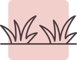 Grass Line  Shape Colors Icon vector