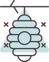 Beehive Line  Shape Colors Icon vector