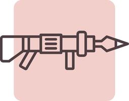 Grenade Launcher Line  Shape Colors Icon vector