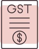 gst línea forma colores icono vector