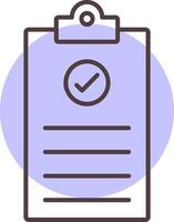 Checklist Line  Shape Colors Icon vector