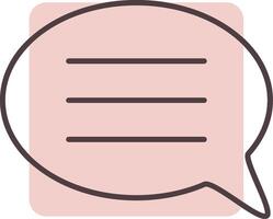 Conversation Line  Shape Colors Icon vector