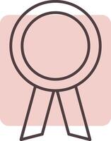 Achievement Line  Shape Colors Icon vector