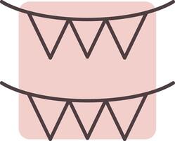 Garland Line  Shape Colors Icon vector