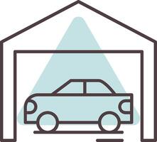 Garage Line  Shape Colors Icon vector