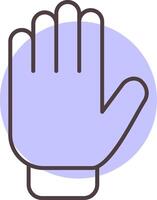 Gloves Line  Shape Colors Icon vector