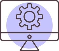 System Line  Shape Colors Icon vector
