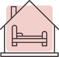 Room Line  Shape Colors Icon vector
