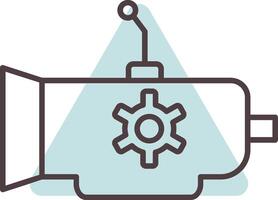 Gearbox Line  Shape Colors Icon vector