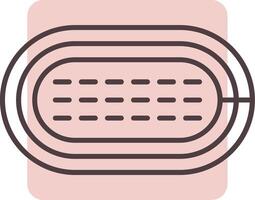 Running Track Line  Shape Colors Icon vector
