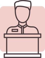 Reception Line  Shape Colors Icon vector
