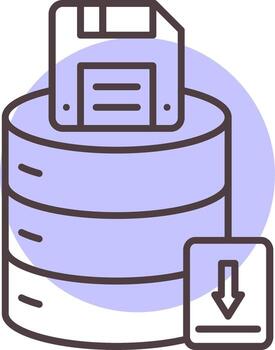 Save Data Line  Shape Colors Icon vector