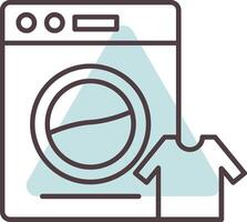 Laundry Line  Shape Colors Icon vector