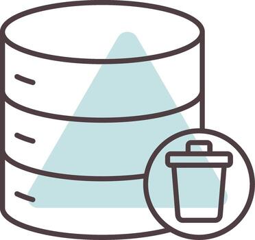 Eliminar datos línea forma colores icono vector