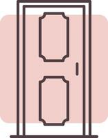 Door Line  Shape Colors Icon vector