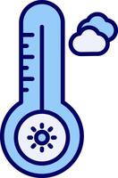 temperatura caliente vecto icono vector