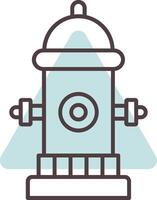 Fire Hydrant Line  Shape Colors Icon vector