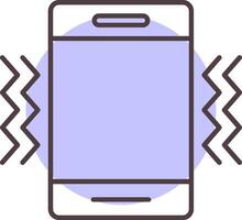 Vibration Line  Shape Colors Icon vector