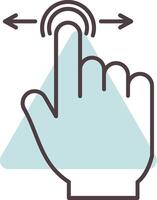Swipe Line  Shape Colors Icon vector