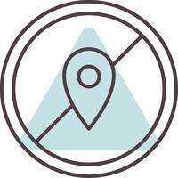 Avoid Line  Shape Colors Icon vector