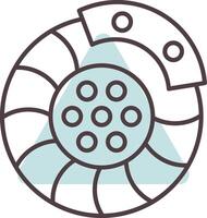 Brake Disk Line  Shape Colors Icon vector