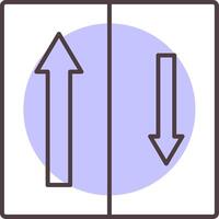 Priority Oncomming Line  Shape Colors Icon vector