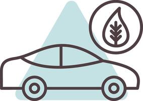 Eco Transporation Line  Shape Colors Icon vector