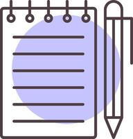 Notebook Line  Shape Colors Icon vector