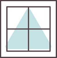 Window Line  Shape Colors Icon vector