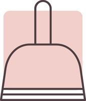 Dustpan Line  Shape Colors Icon vector