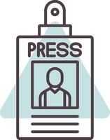 Press Pass Line  Shape Colors Icon vector