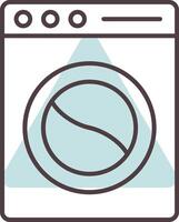 Laundry Line  Shape Colors Icon vector