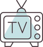 Tv Line  Shape Colors Icon vector