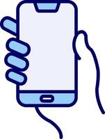 Hands holding mobile phone Vecto Icon vector