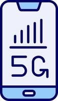 5g teléfono inteligente vecto icono vector