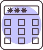Security Panel Line  Shape Colors Icon vector