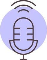 Voice Assistant Line  Shape Colors Icon vector